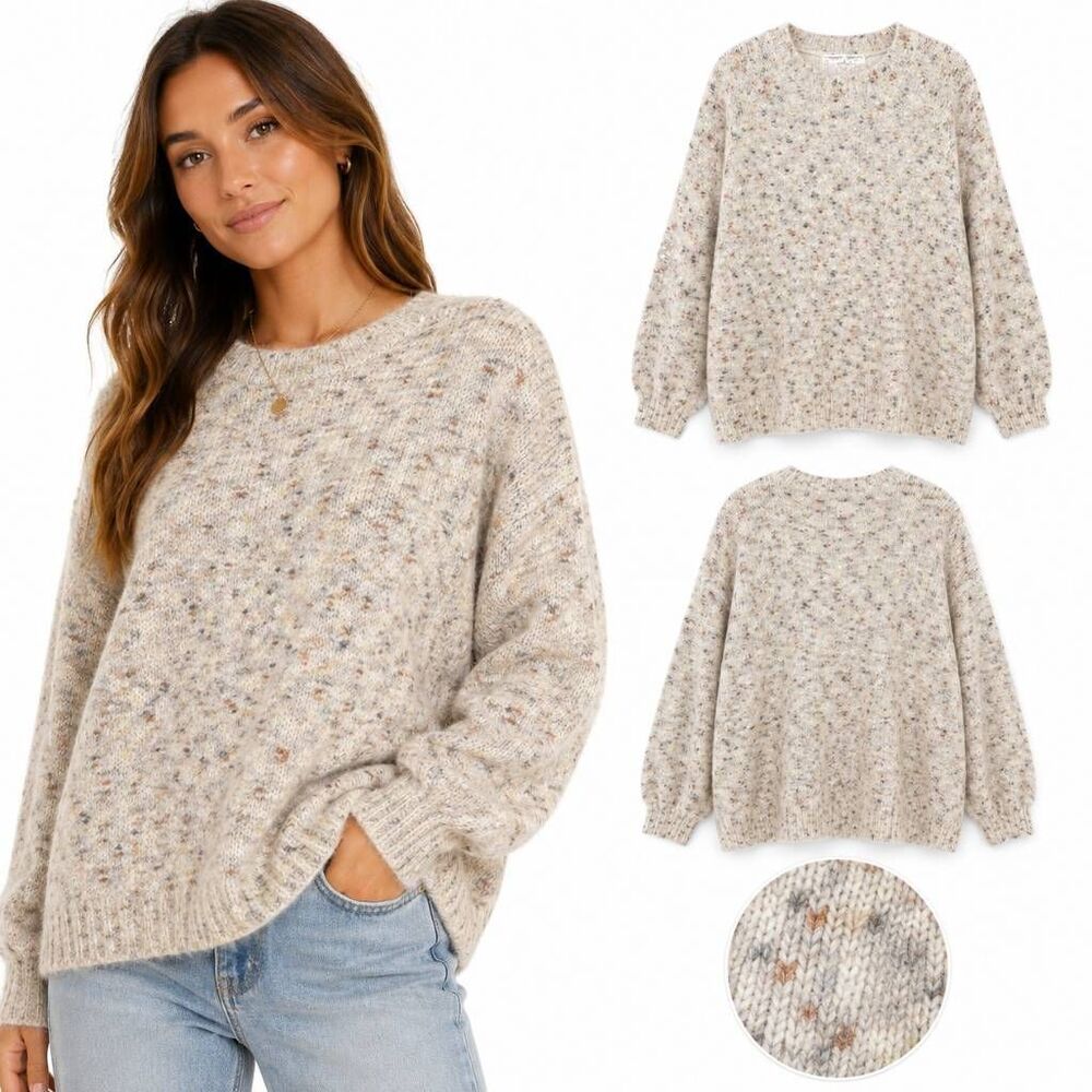 Pink Martini Speckled Knit Pullover Sweater M